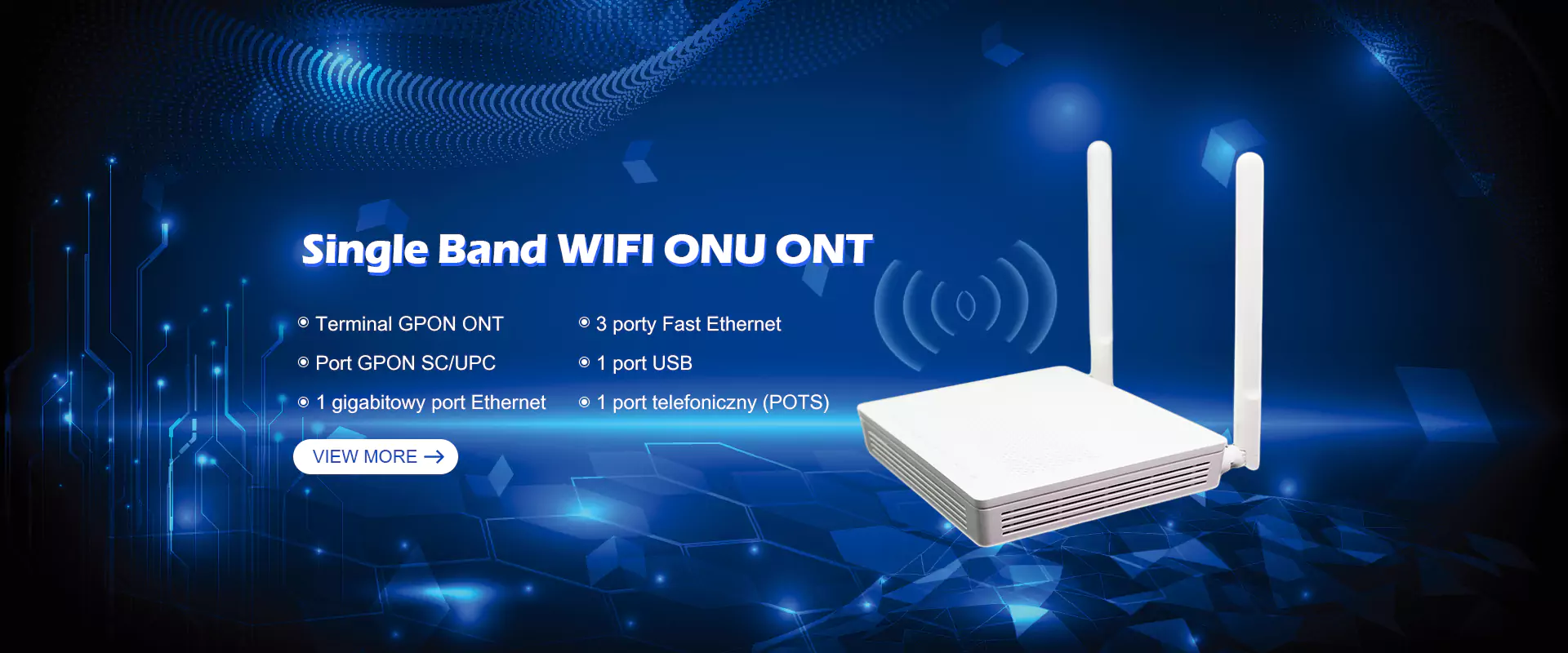 Egy sávos wifi onu ont beszállító